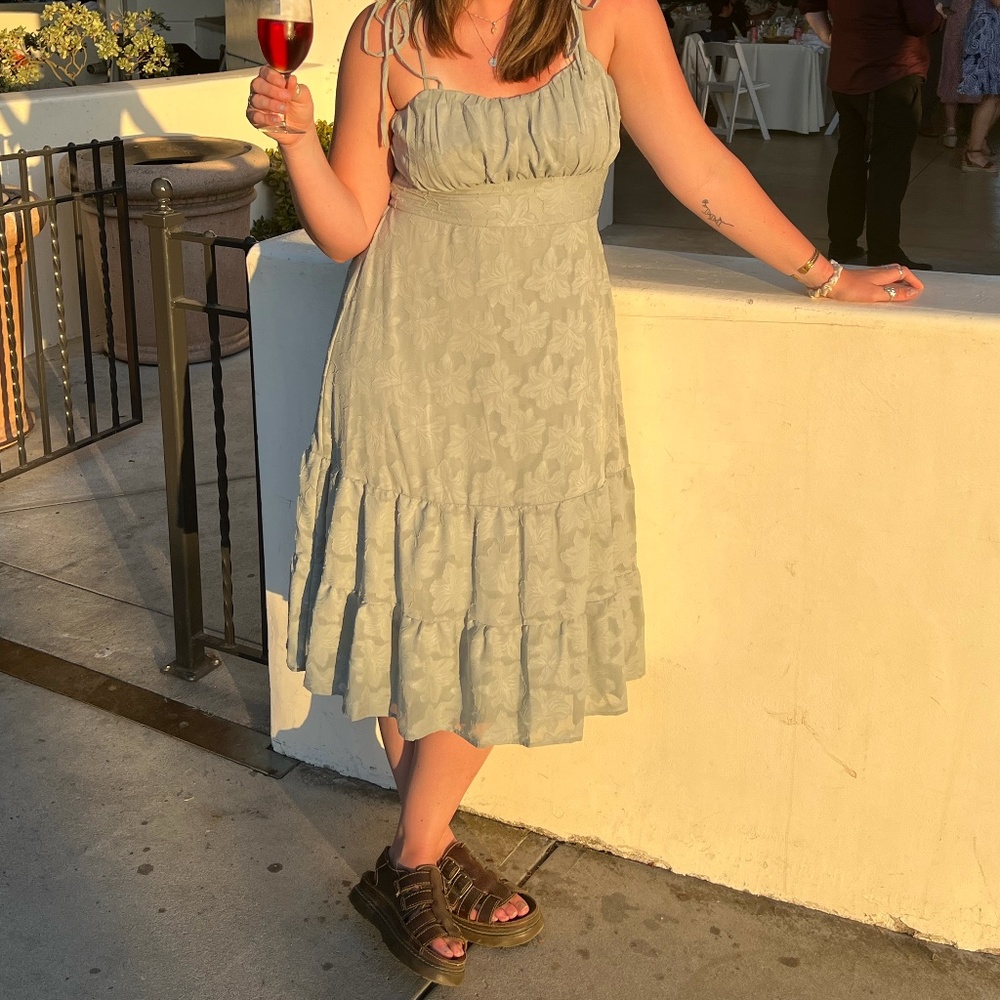 Speechless Green Midi Dress